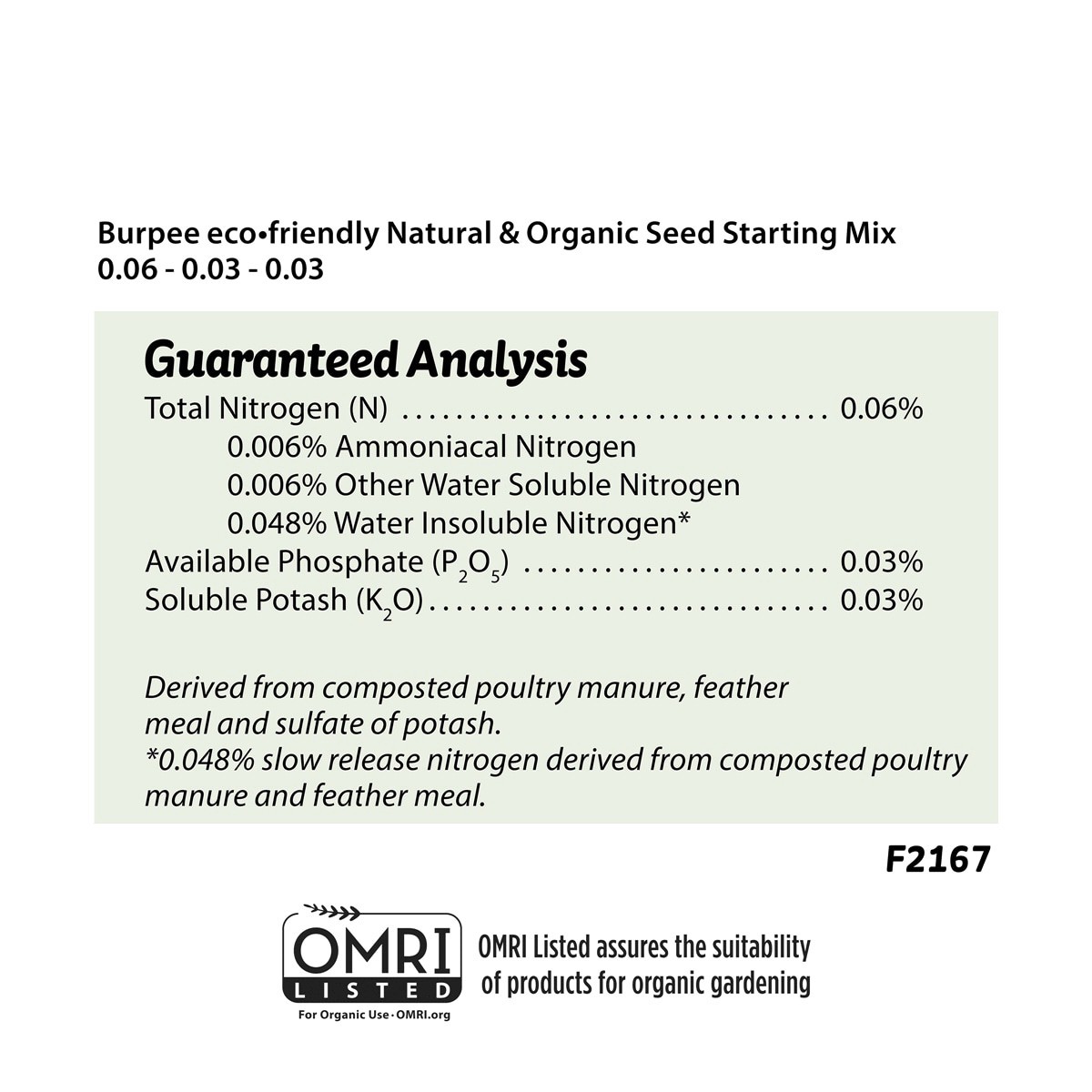 slide 2 of 3, Burpee Eco-Friendly Organicseed Starting Mix 0.06-0.03-0.03 Seeds, 12 qt
