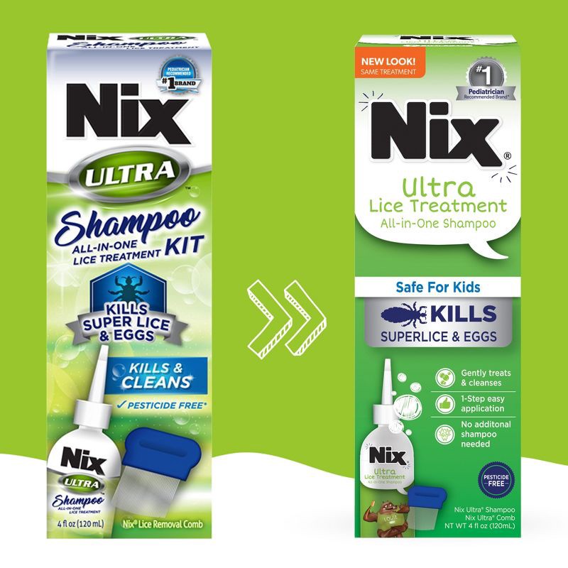 slide 2 of 8, Nix Ultra Lice Shampoo All-In-One Lice Treatment Kit - 4 fl oz, 4 fl oz