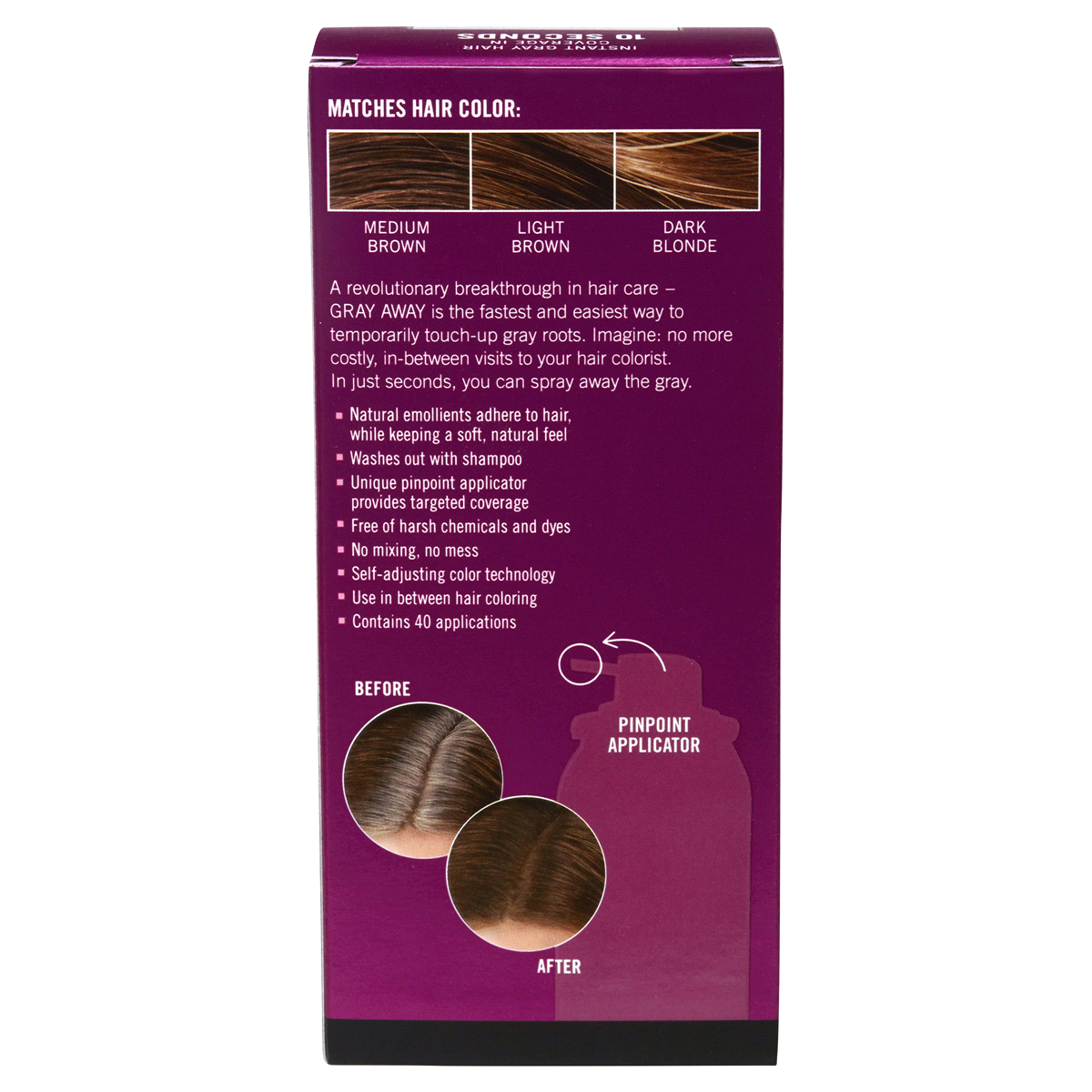 slide 2 of 3, Everpro Beauty Gray Away for Women Temporary Root Concealer, Light Brown, 3.17 oz