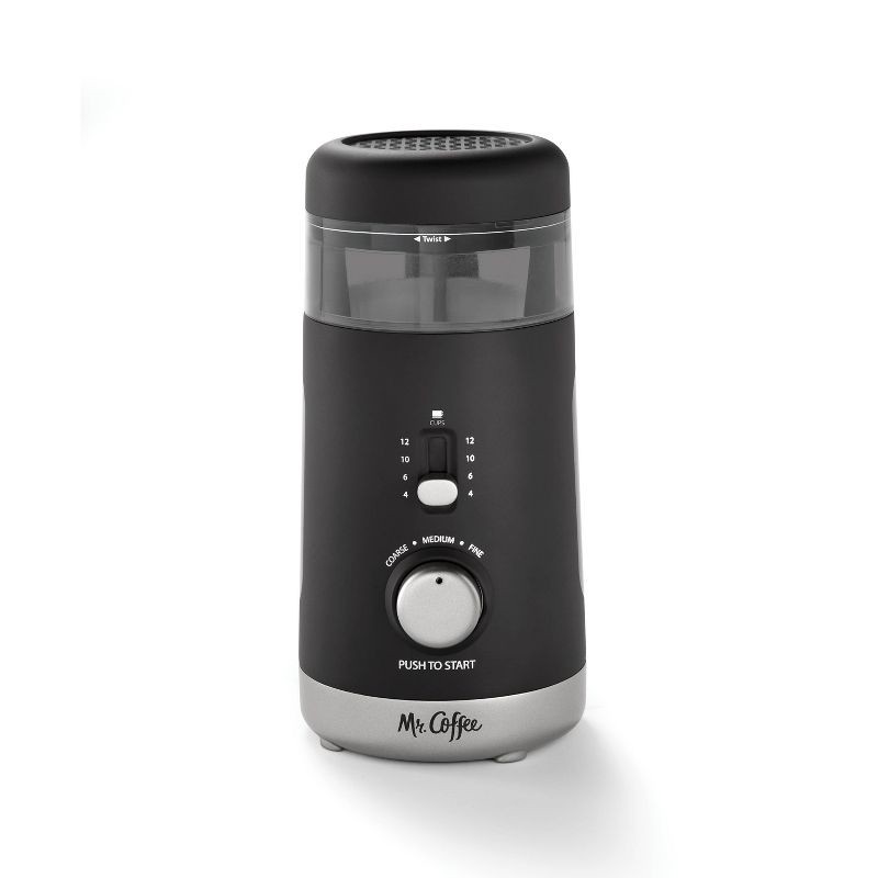 slide 1 of 7, Mr. Coffee 12-Cup Automatic Blade Mill Grinder - Black, 1 ct