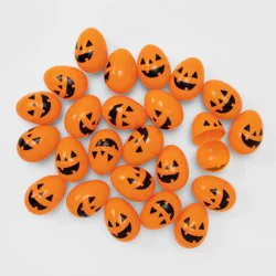 24ct Orange Fillable Eggs for Halloween Egg Hunt - Hyde and EEK! Boutique™: Indoor Party Decor, 2.33" Height