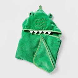 Alligator Hooded Bath Towel Green - Pillowfort