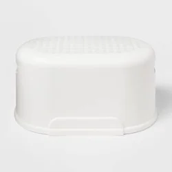 Single Kids' Step Stool - Pillowfort™: Toddler Bathroom Stool, Plastic, No Assembly, 145 lb Capacity, White