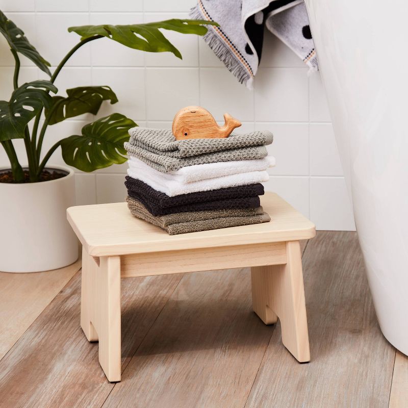 slide 2 of 4, 8pc 12"x12" Kids' Washcloth Set Gray - Pillowfort™, 8 ct