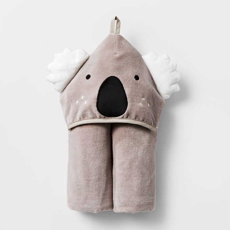 slide 2 of 4, 25"x50" Koala Kids' Hooded Towel - Pillowfort™, 1 ct