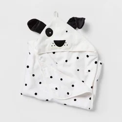 25"x50" Puppy Kids' Hooded Towel - Pillowfort™: Lightweight Cotton, Polka Dot, Toddler Bath, OEKO-TEX Certified
