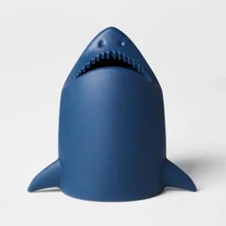 Kids' Toothbrush Holder Shark Blue - Pillowfort™: Fun Bathroom Accessory, Silicone, Animal Pattern
