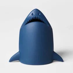 Kids' Toothbrush Holder Shark Blue - Pillowfort™: Fun Bathroom Accessory, Silicone, Animal Pattern