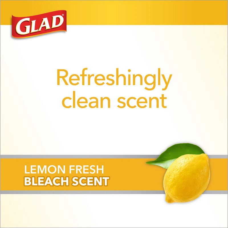slide 4 of 11, Glad Drawstring Small Trash Bags - Lemon Fresh Bleach - 4gal - 34ct, 34 ct; 4 gal