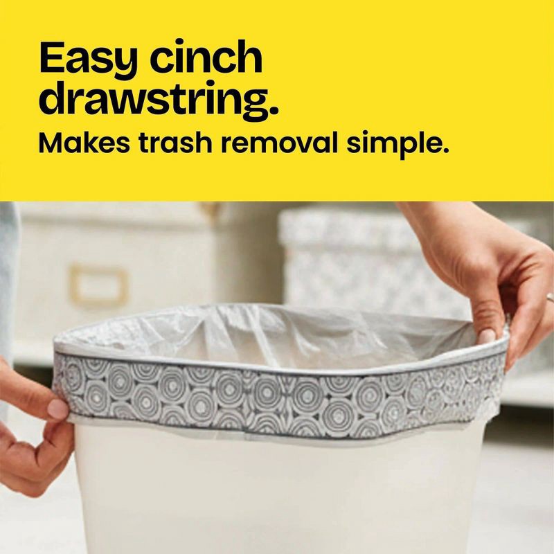 slide 7 of 11, Glad Drawstring Small Trash Bags - Lemon Fresh Bleach - 4gal - 34ct, 34 ct; 4 gal