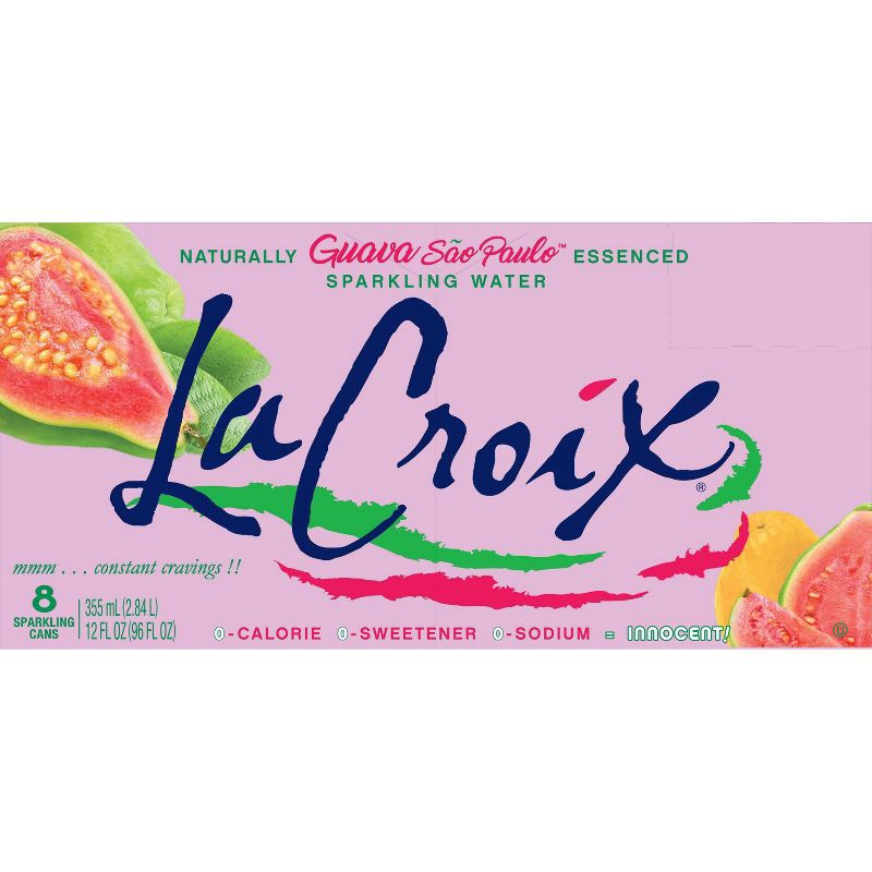 slide 5 of 6, LaCroix Sparkling Water Guava Sao Paulo - 8pk/12 fl oz Cans, 8 ct; 12 fl oz