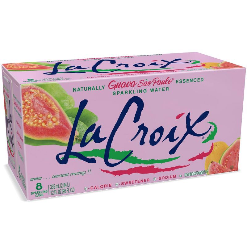 slide 1 of 6, LaCroix Sparkling Water Guava Sao Paulo - 8pk/12 fl oz Cans, 8 ct; 12 fl oz