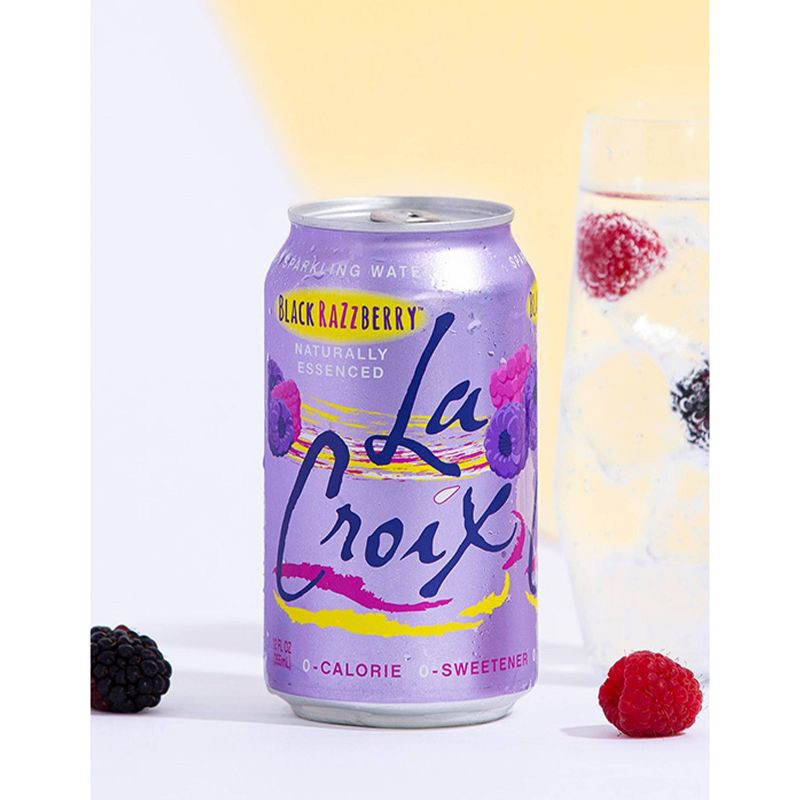 slide 3 of 6, LaCroix Sparkling Water Black Razzberry - 8pk/12 fl oz Cans, 8 ct; 12 fl oz