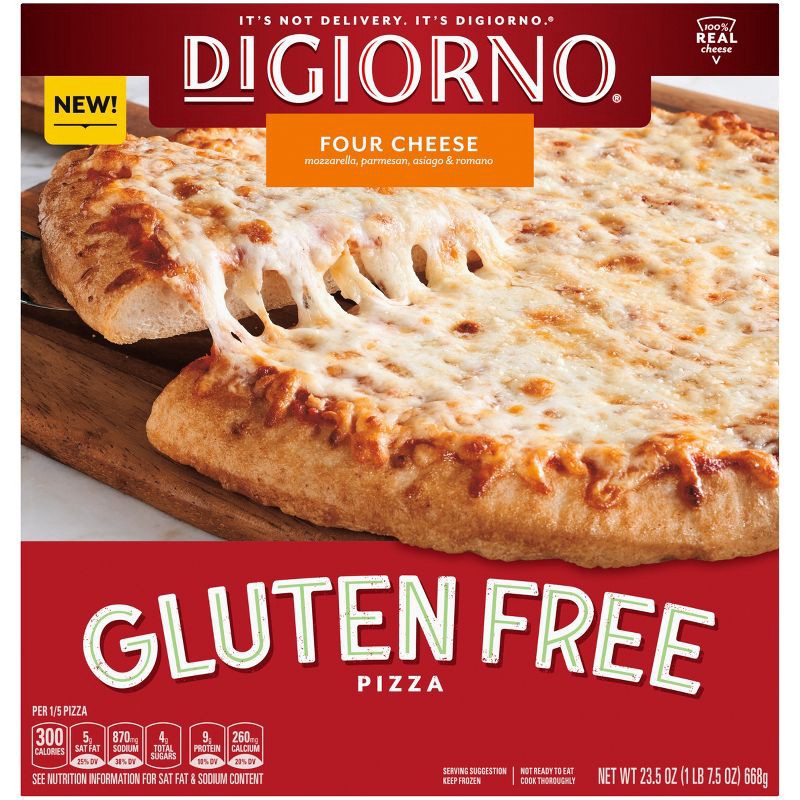 slide 1 of 9, DiGiorno Gluten Free Cheese Frozen Pizza - 23.5oz, 23.5 oz