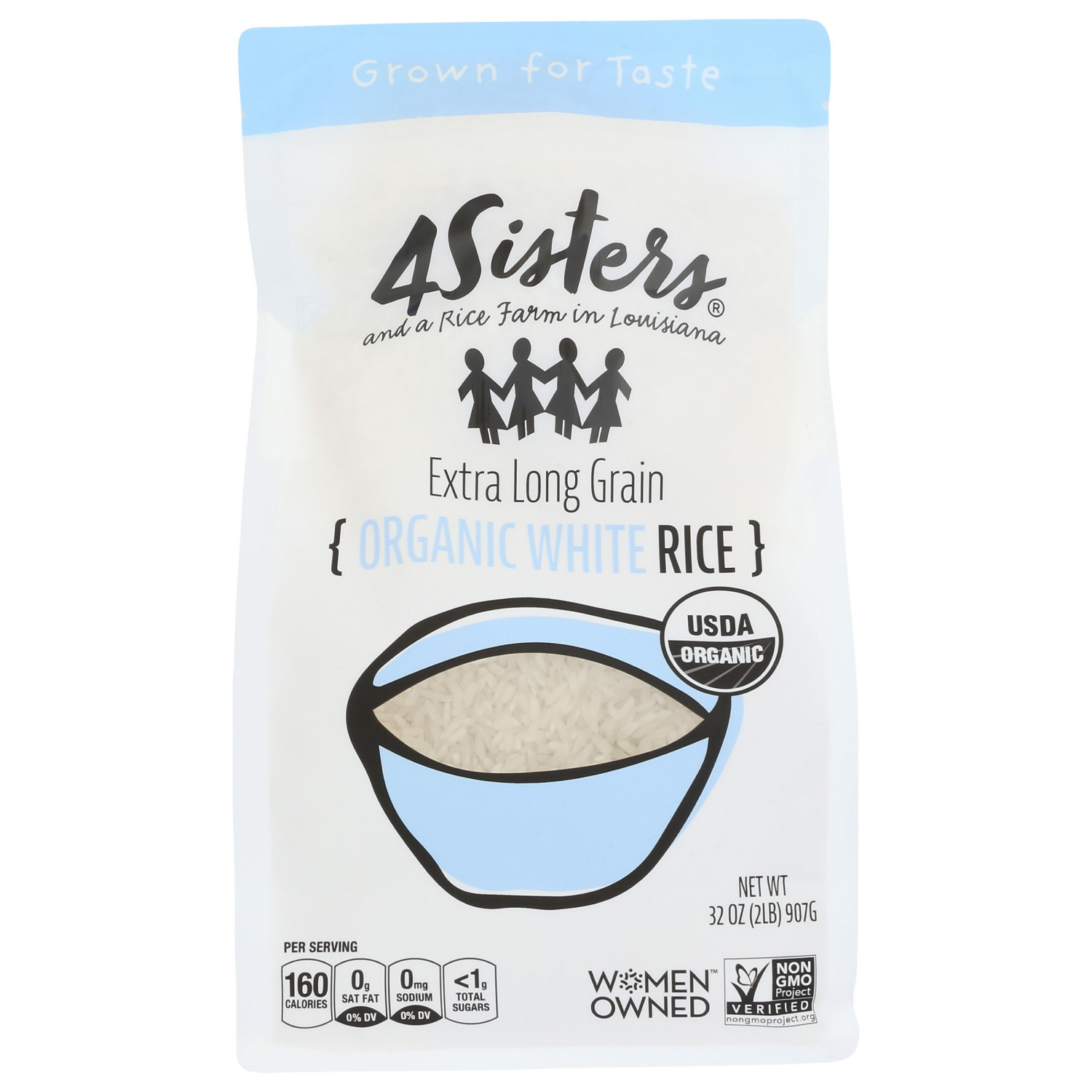 slide 1 of 4, 4Sisters Organic Extra Long Grain White Rice - 2 lb, 2 lb