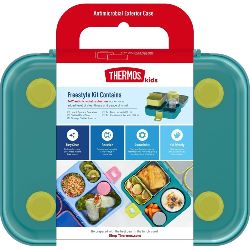 Thermos Kids Freestyle Food Storage Lunch Kit, Blue