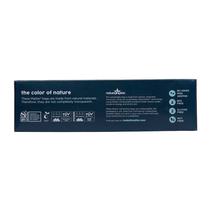 slide 3 of 4, Matter Compostable Tall Kitchen Trash Bags - 13 Gallon/12ct, 13 gal, 12 ct