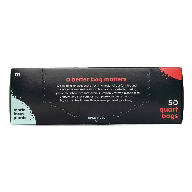 slide 7 of 9, Matter Compostable Quart Bags - 50ct, 50 ct