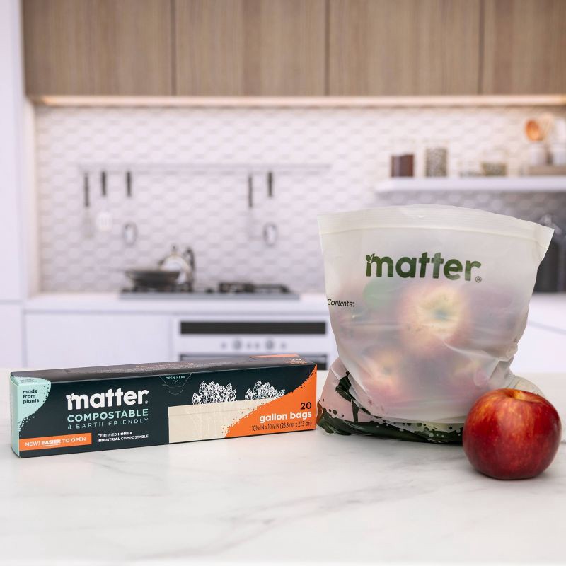 slide 3 of 9, Matter Compostable Gallon Bags - 20ct, 20 ct