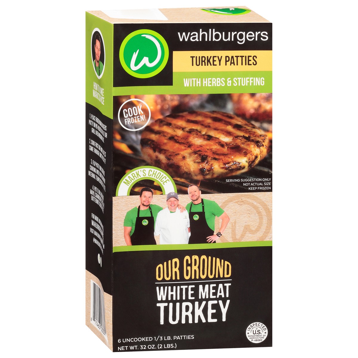 slide 2 of 9, Wahlburgers Turkey Patties With Herbs & Stuffing 6-0.33 lb Patties, 6 ct