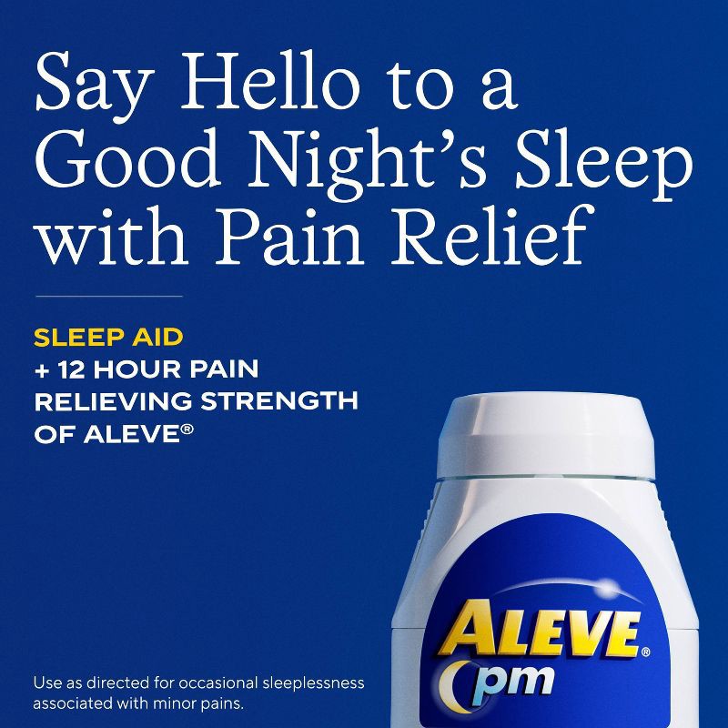 slide 3 of 8, Aleve NSAID Pain Reliever & Fever Reducer Night-Time Liquid Gels, Naproxen Sodium, Pain Relief - 50ct, 50 ct