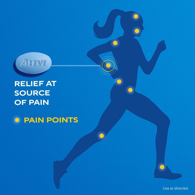 slide 2 of 6, Aleve NSAID Pain Reliever & Fever Reducer Naproxen Sodium Caplets, Body Pain Relief - 24ct, 24 ct