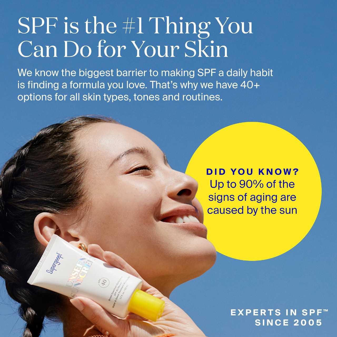 slide 4 of 5, Supergoop! Unseen Sunscreen SPF 40 PA+++ 1.7 oz/ 50 mL, 1.7 oz/ 50 ml