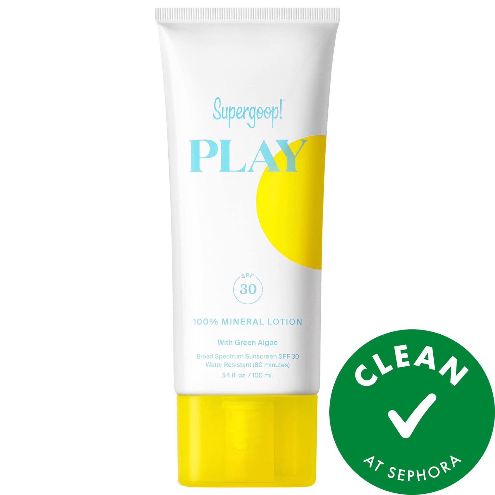 slide 1 of 3, Supergoop! PLAY 100% Mineral Sunscreen Lotion SPF 30 with Green Algae 3.4 oz/ 100 mL, 3.4 oz/ 100 ml