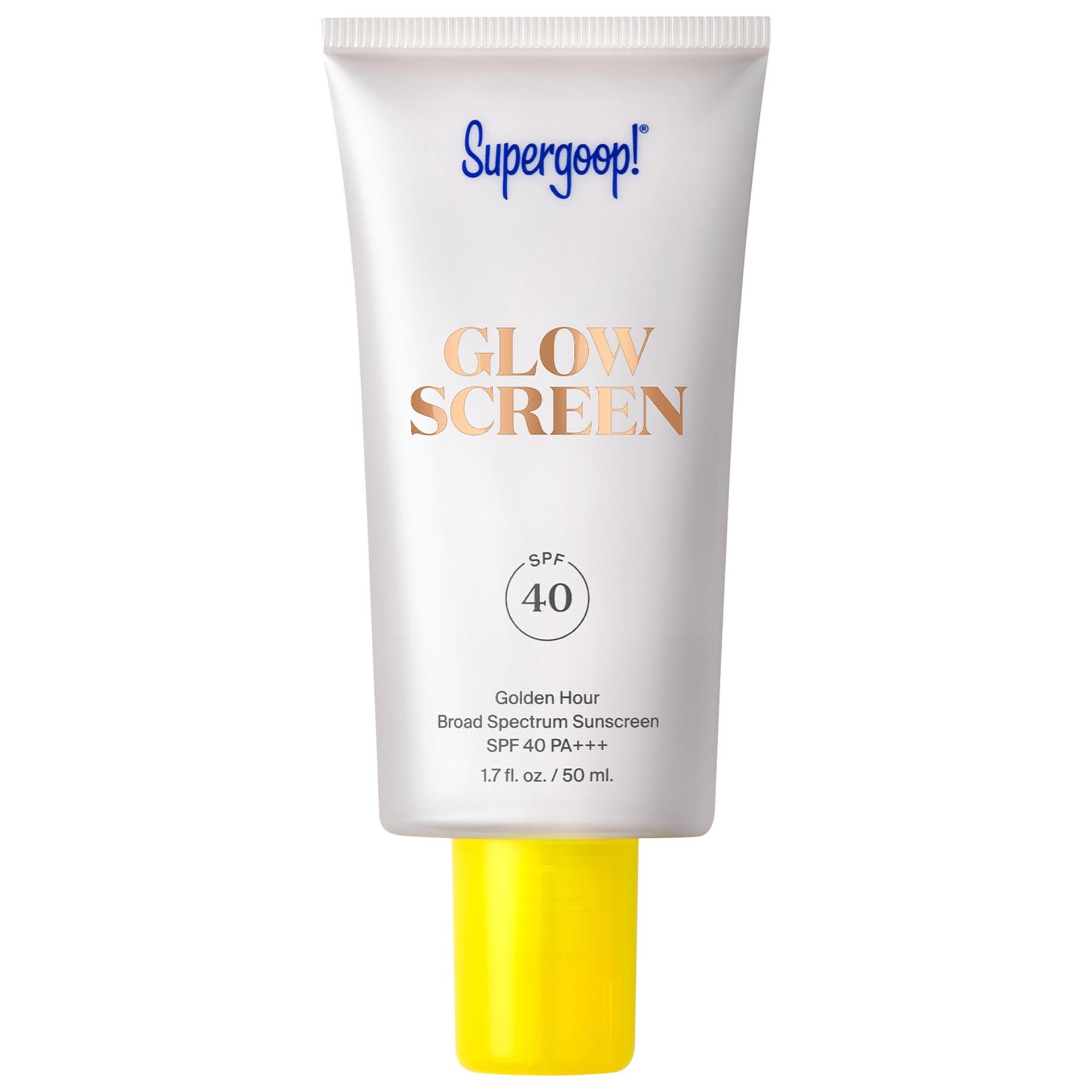 slide 1 of 10, Supergoop! Glowscreen SPF 40 Sunscreen with Hyaluronic Acid + Niacinamide 1.7 oz Golden Hour / 50 mL, 1.7 oz golden hour / 50 ml