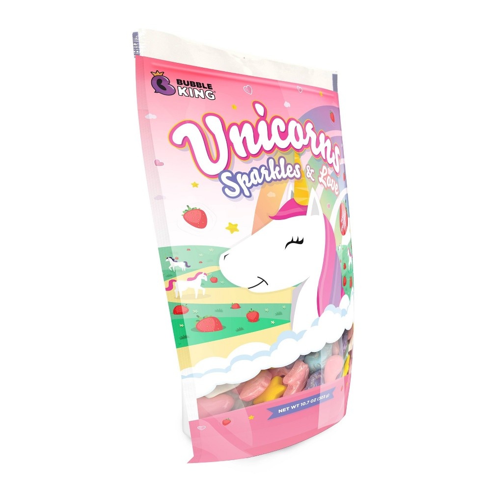 Bubble King Sweetworks Sour Strawberry Unicorns & Hearts 10.7 oz 