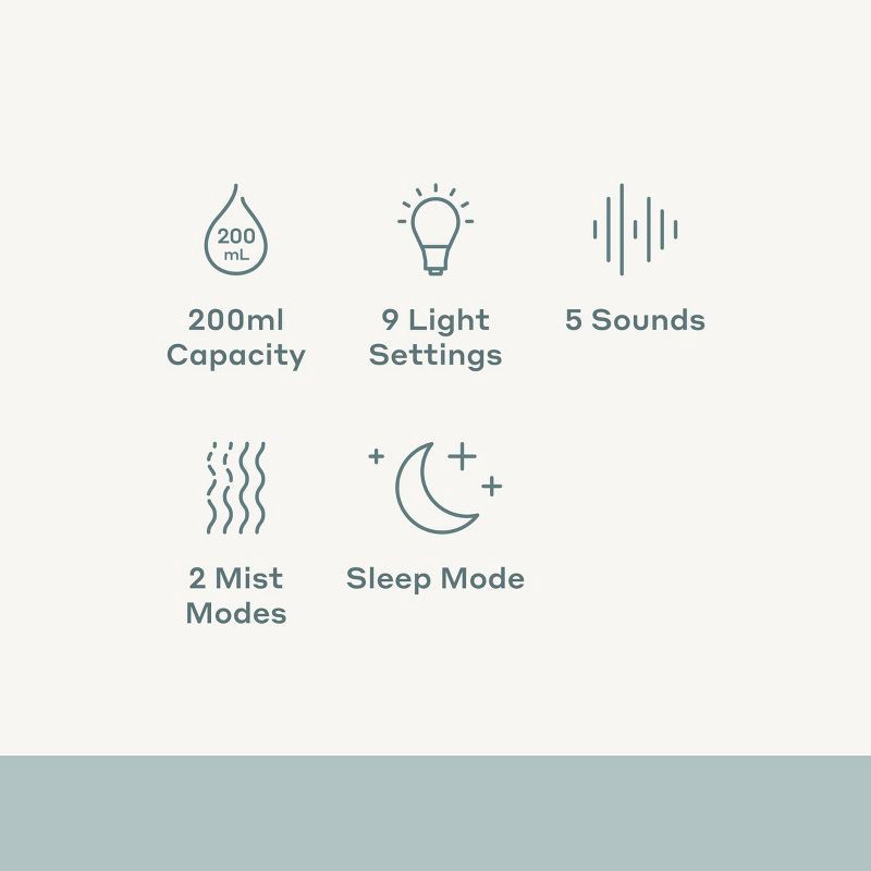 slide 4 of 4, 200ml Essential Oil Diffuser White - Casaluna™: Ultrasonic Aroma, Auto Shut-Off, Light Settings, Includes Remote, 200 ml
