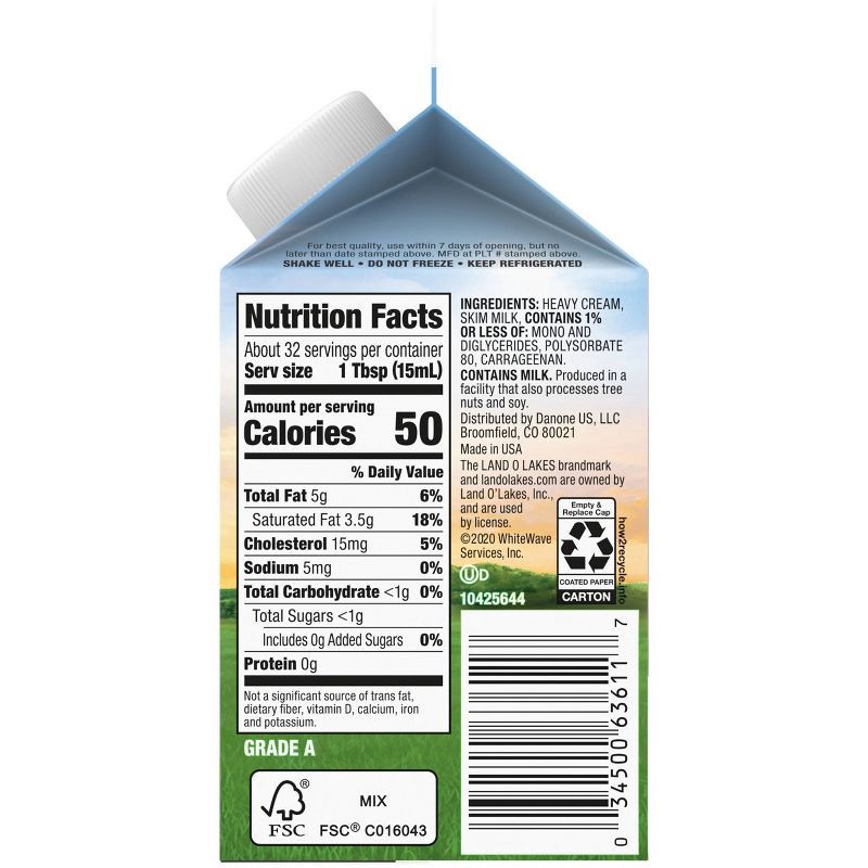 slide 2 of 9, Land O'Lakes Creamers Land O Lakes Heavy Whipping Cream - 1pt, 1 pint