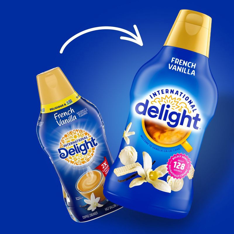 slide 2 of 13, International Delight French Vanilla Coffee Creamer - 0.5gal Bottle, 1/2 gal