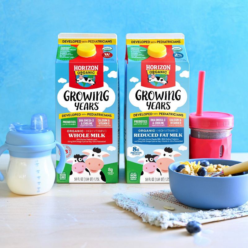slide 12 of 15, Horizon Organic Growing Years 2% Milk with DHA Omega-3 - 59 fl. oz., 3 x 59 fl. oz.