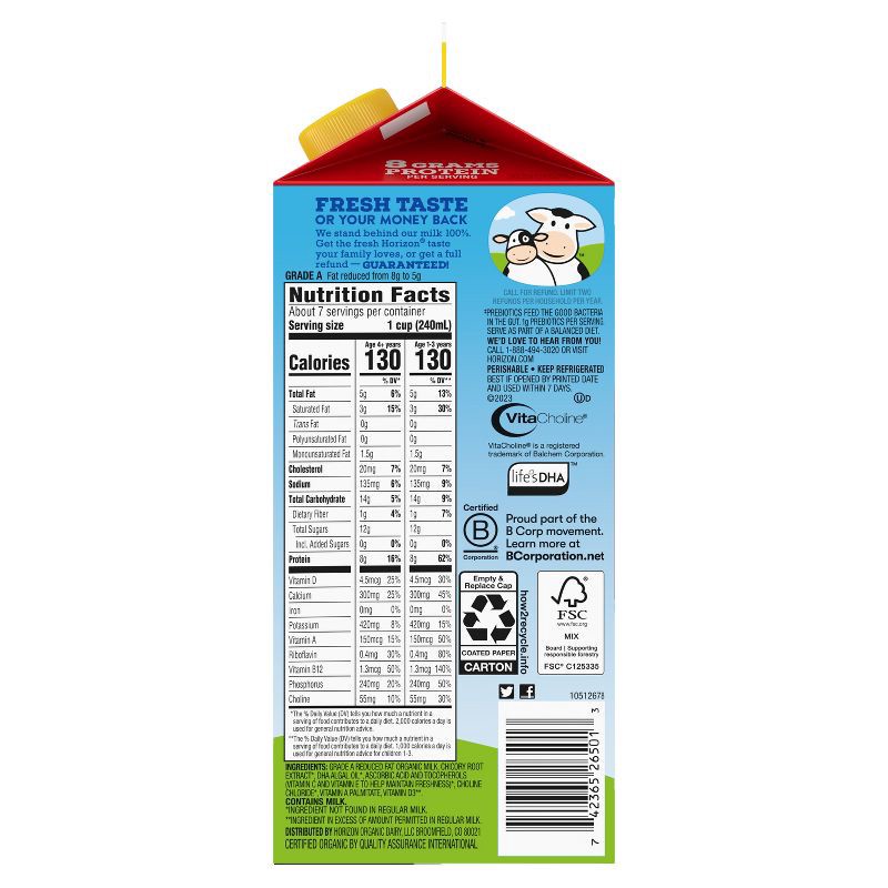 slide 7 of 8, Horizon Organic Growing Years 2% Milk with DHA Omega-3 - 59 fl. oz., 3 x 59 fl. oz.