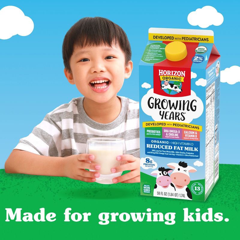 slide 8 of 15, Horizon Organic Growing Years 2% Milk with DHA Omega-3 - 59 fl. oz., 3 x 59 fl. oz.