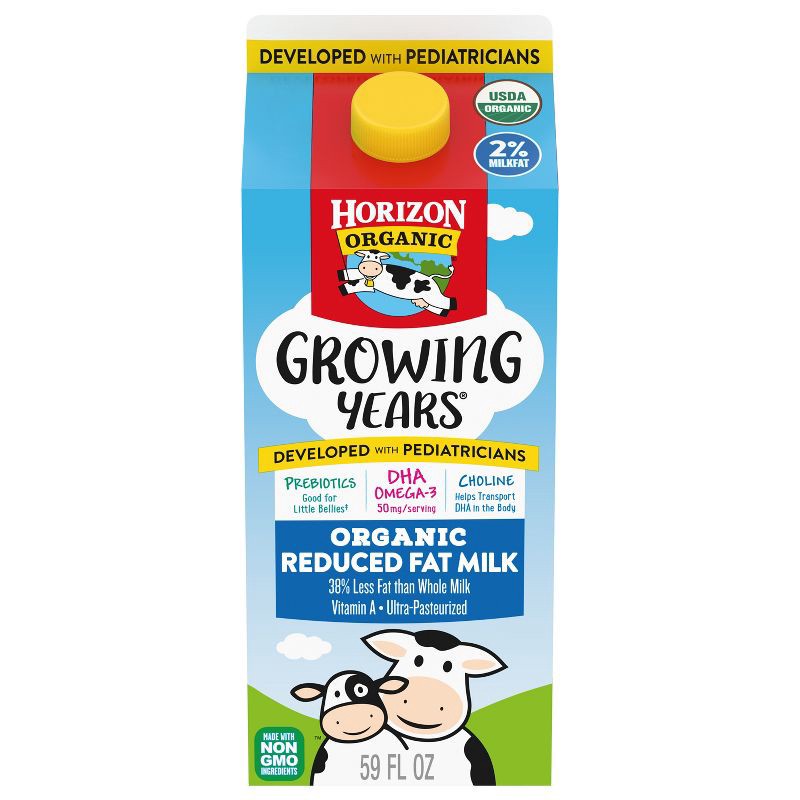 slide 1 of 8, Horizon Organic Growing Years 2% Milk with DHA Omega-3 - 59 fl. oz., 3 x 59 fl. oz.