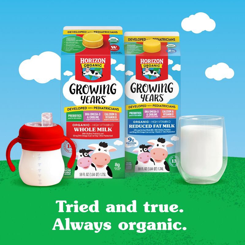 slide 9 of 16, Horizon Organic Growing Years 2% Milk with DHA Omega-3 - 0.5gal, 3 x 0.5 gal
