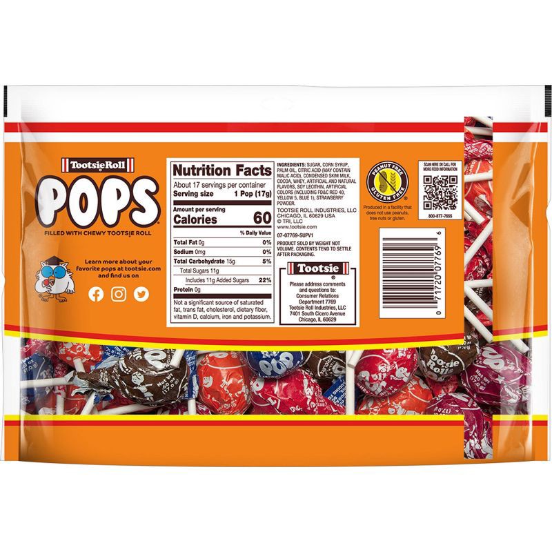 slide 2 of 5, Tootsie Pops Candy Assorted Flavor Lollipops Standup Bag – 10.125oz, 10.125 oz