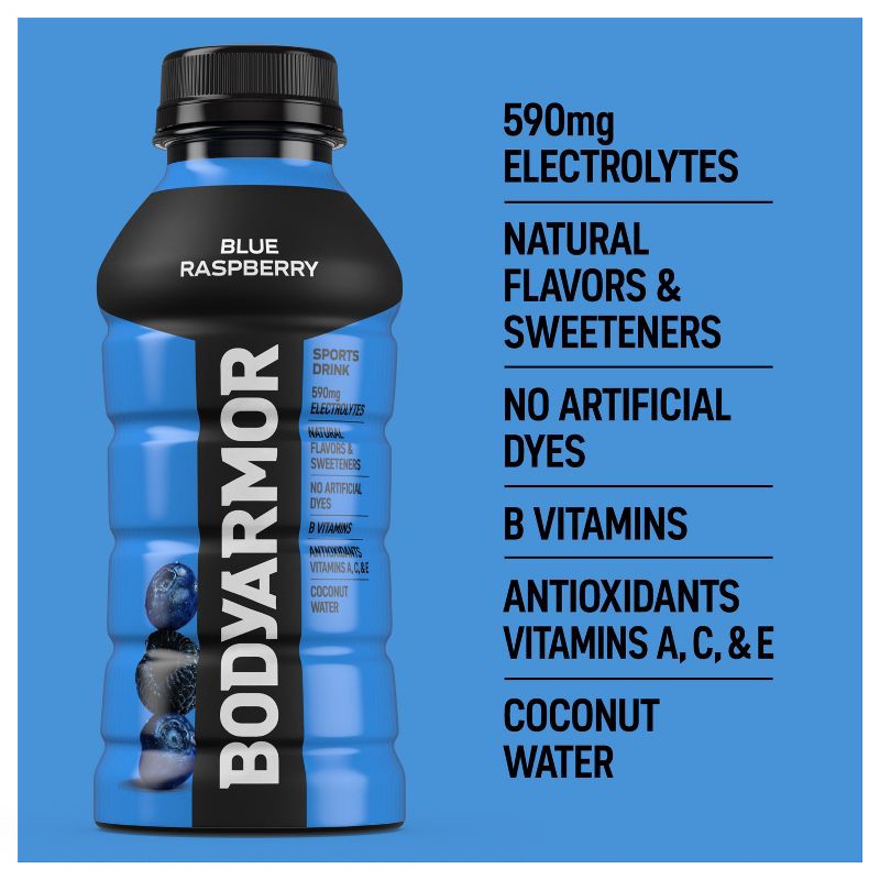 slide 2 of 7, BODYARMOR Blue Raspberry Sports Drink - 8pk/12 fl oz Bottles, 8 ct; 12 fl oz