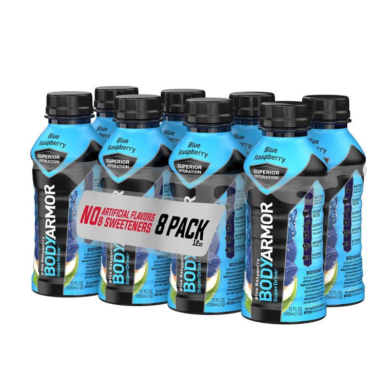 slide 4 of 8, BODYARMOR Blue Raspberry Sports Drink - 8pk/12 fl oz Bottles, 8 ct; 12 fl oz