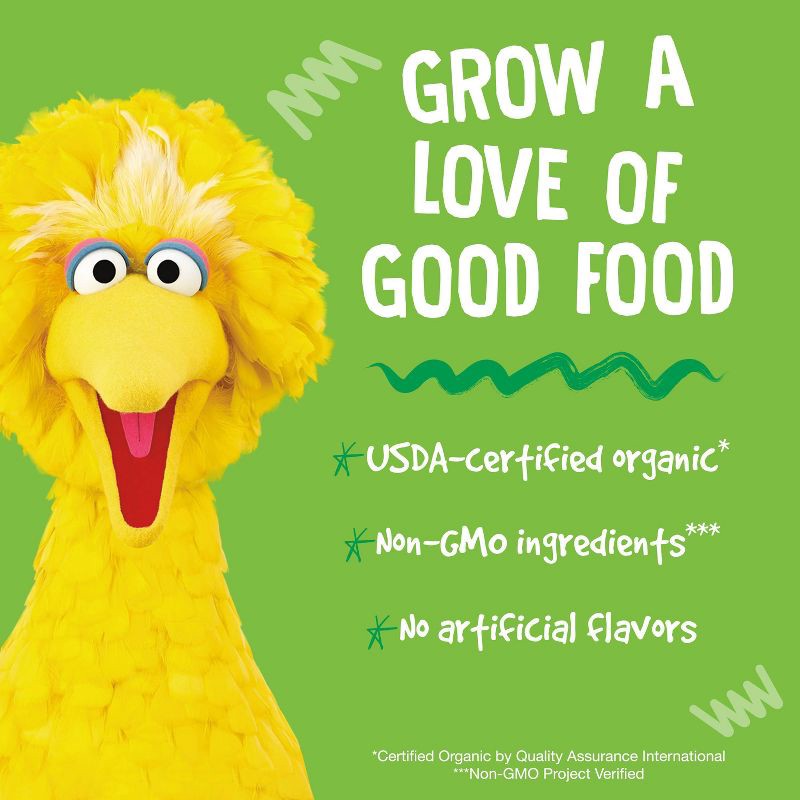 slide 5 of 10, Earth's Best Organic Veggie Puffs Baby Snacks Baby & Toddler Snacks Sesame Street - 1.55oz, 1.55 oz