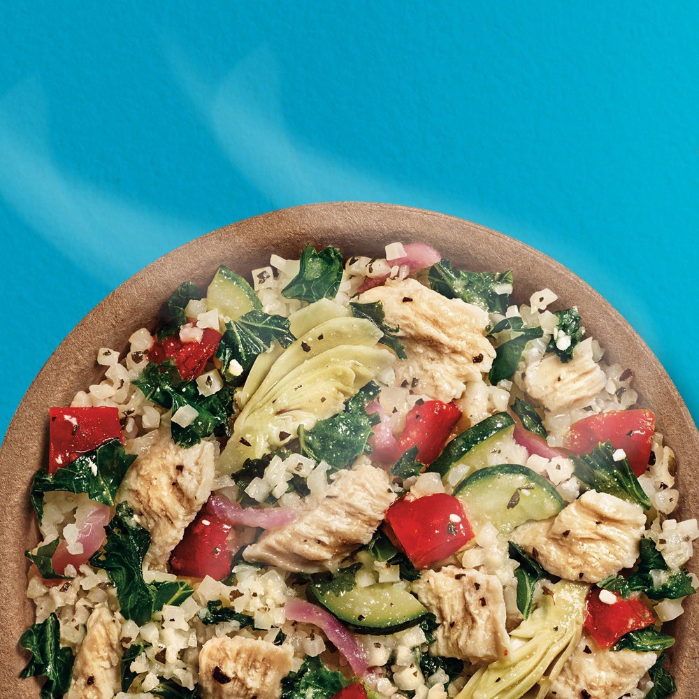 slide 3 of 3, Healthy Choice Power Bowls Greek-Style Chicken With Riced Cauliflower Frozen Meal, 9.5 oz