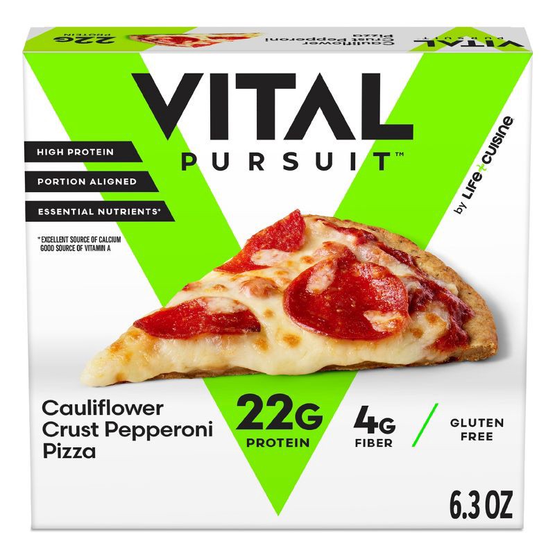 slide 1 of 8, Vital Pursuit Frozen Cauliflower Crust Pepperoni Gluten Free Pizza - 6oz, 6 oz