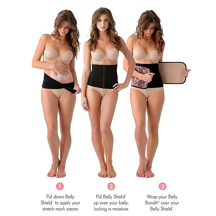 slide 2 of 4, Belly Bandit Medium/Large Belly Shield - Black, 1 ct