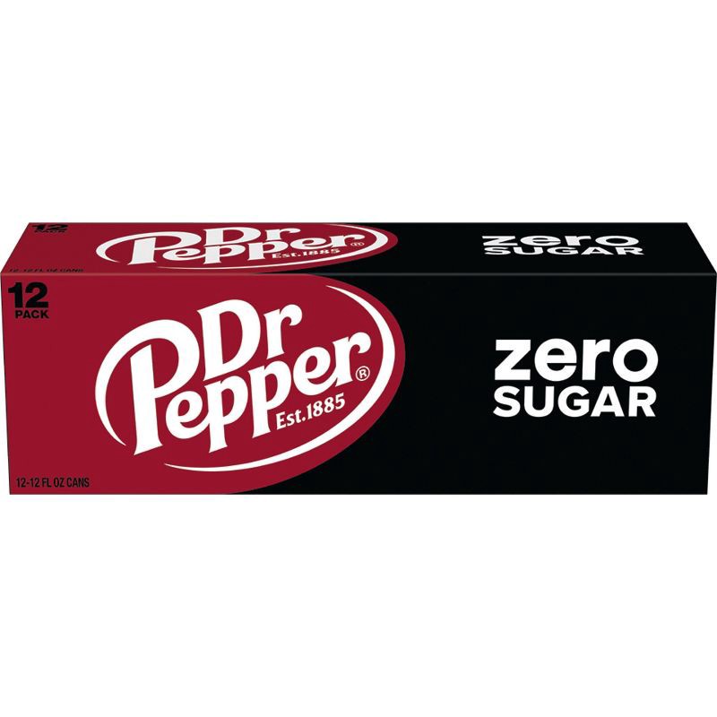 slide 2 of 7, Dr Pepper Zero Sugar Soda - 12pk/12 fl oz Cans, 12 ct; 12 fl oz