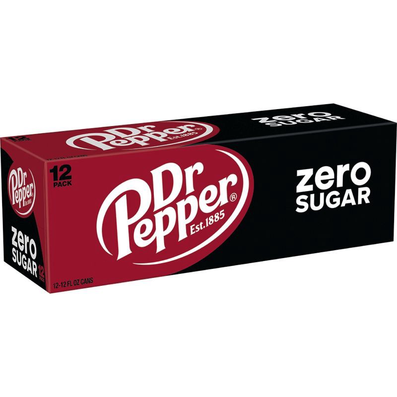 slide 3 of 7, Dr Pepper Zero Sugar Soda - 12pk/12 fl oz Cans, 12 ct; 12 fl oz