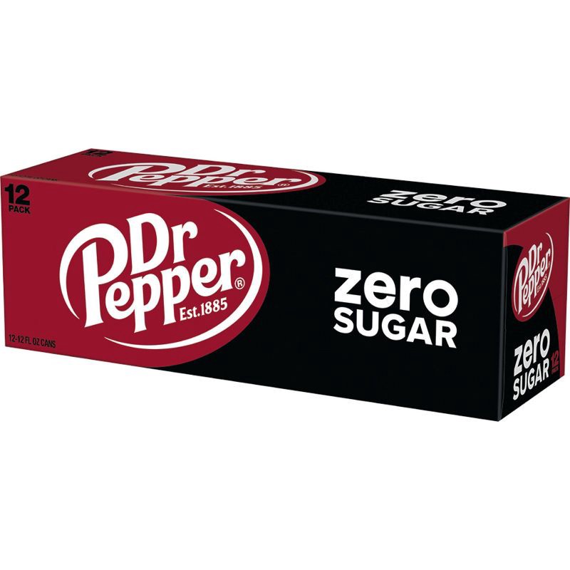 slide 4 of 7, Dr Pepper Zero Sugar Soda - 12pk/12 fl oz Cans, 12 ct; 12 fl oz