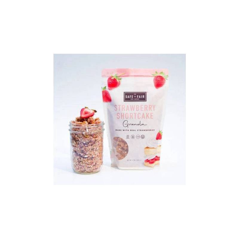 slide 2 of 3, The Safe + Fair Food Company Safe+Fair Strawberry Shortcake Granola - 12oz, 12 oz