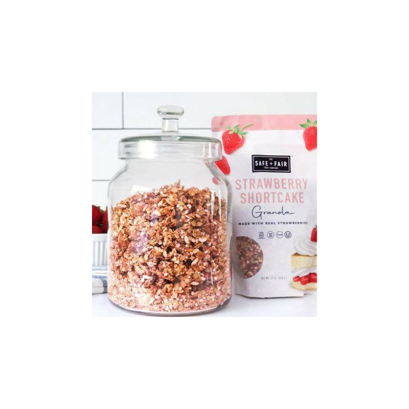 slide 3 of 3, The Safe + Fair Food Company Safe+Fair Strawberry Shortcake Granola - 12oz, 12 oz